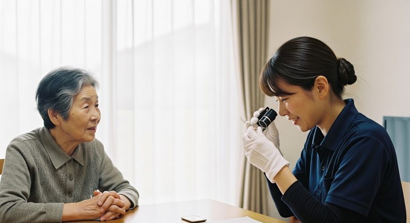 出張査定の様子