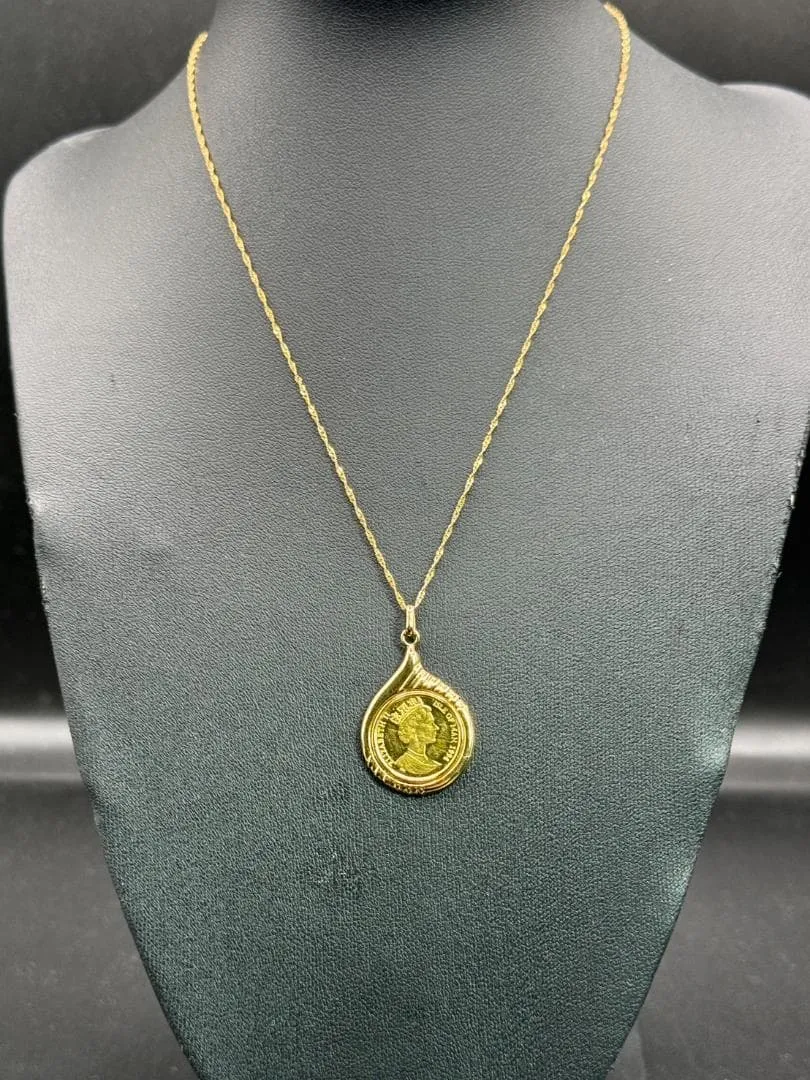 K18 K24 エリザベス女王 1994 コインネックレス